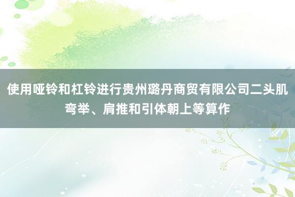 使用哑铃和杠铃进行贵州璐丹商贸有限公司二头肌弯举、肩推和引体朝上等算作